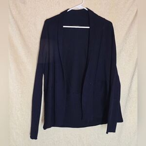 Verve Ami Women's Open-Front Cardigan Size XL Navy